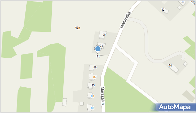 Masłów Pierwszy, Marszałka Józefa, ks., 91, mapa Masłów Pierwszy