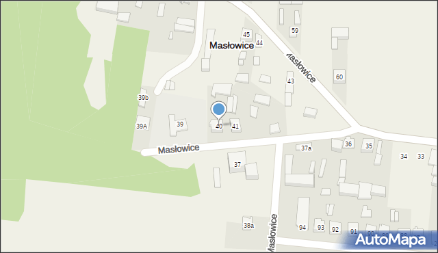 Masłowice, Masłowice, 40, mapa Masłowice