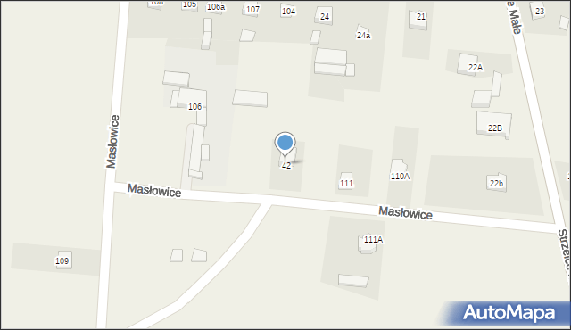 Masłowice, Masłowice, 42, mapa Masłowice