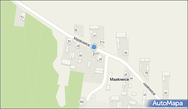 Masłowice, Masłowice, 47, mapa Masłowice