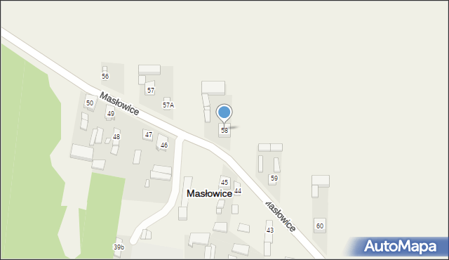 Masłowice, Masłowice, 58, mapa Masłowice