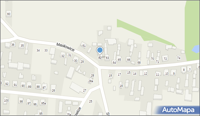 Masłowice, Masłowice, 62, mapa Masłowice