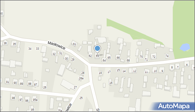 Masłowice, Masłowice, 63, mapa Masłowice