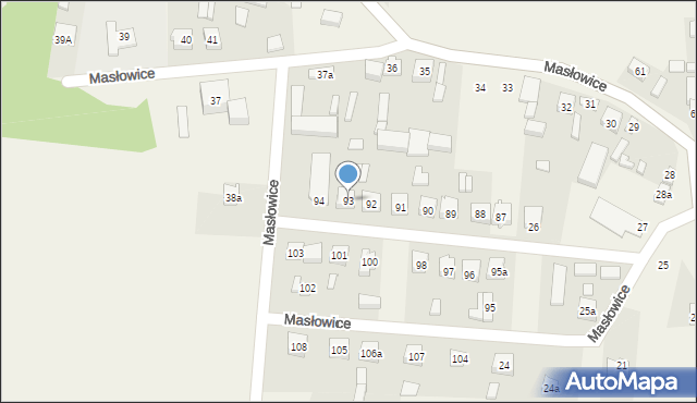 Masłowice, Masłowice, 93, mapa Masłowice