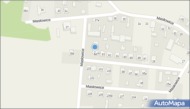Masłowice, Masłowice, 94, mapa Masłowice