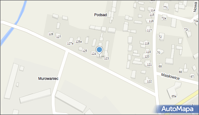 Masłowice, Masłowice, 123a, mapa Masłowice