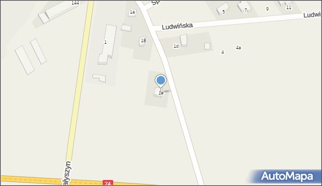 Masłowice, Masłowice, 1e, mapa Masłowice