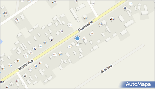 Masłowice, Masłowice, 21, mapa Masłowice