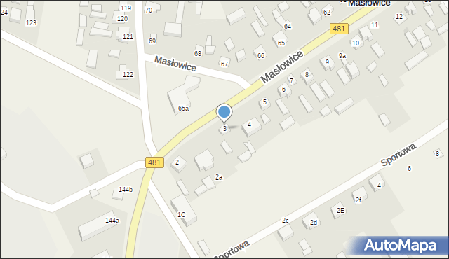 Masłowice, Masłowice, 3, mapa Masłowice