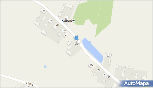 Masłowice, Masłowice, 37a, mapa Masłowice