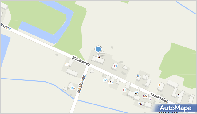 Masłowiec, Masłowiec, 14, mapa Masłowiec