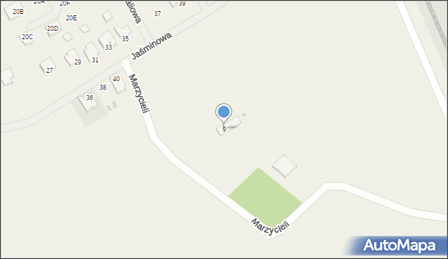 Masłowo, Marzycieli, 9, mapa Masłowo