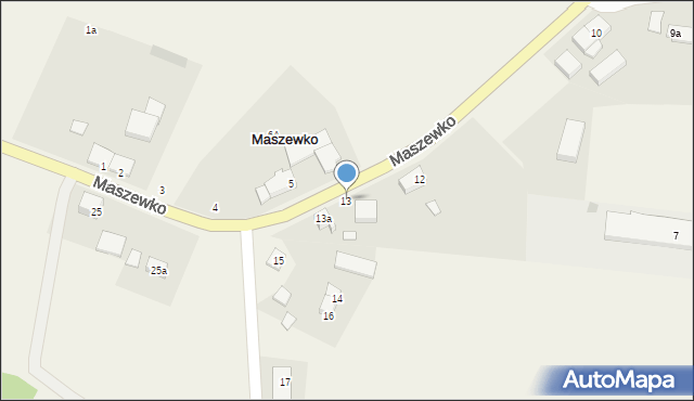 Maszewko, Maszewko, 13, mapa Maszewko