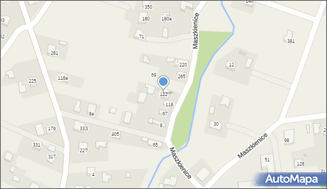 Maszkienice, Maszkienice, 122, mapa Maszkienice