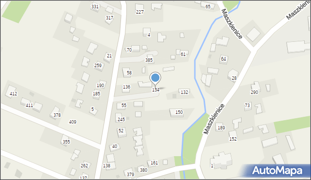 Maszkienice, Maszkienice, 134, mapa Maszkienice