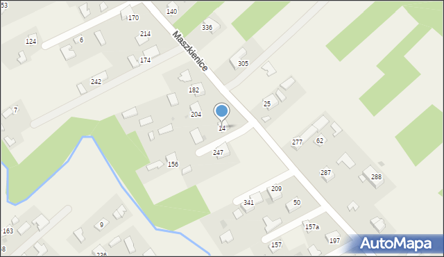 Maszkienice, Maszkienice, 14, mapa Maszkienice