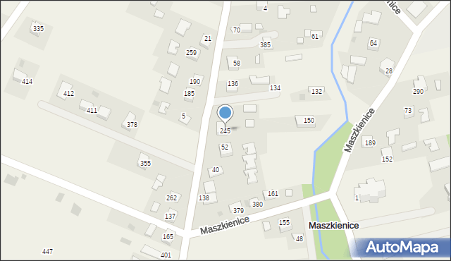 Maszkienice, Maszkienice, 245, mapa Maszkienice