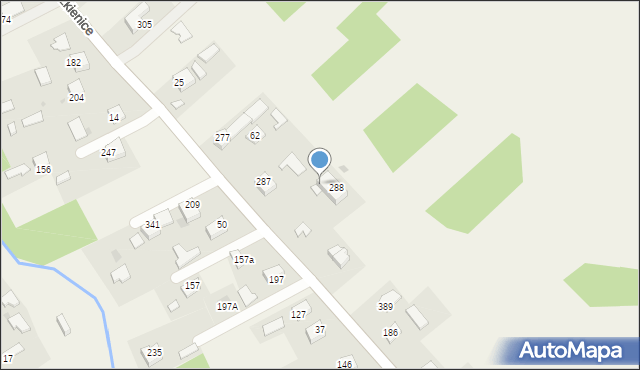 Maszkienice, Maszkienice, 288A, mapa Maszkienice