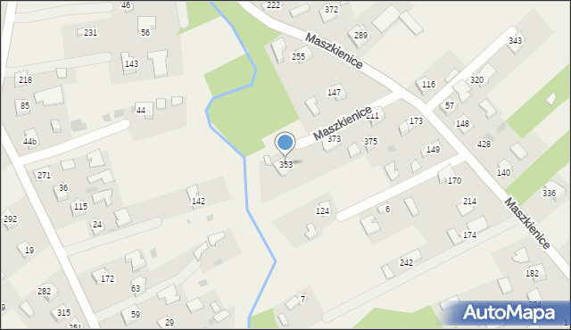 Maszkienice, Maszkienice, 353, mapa Maszkienice