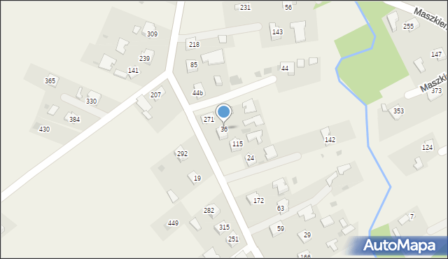 Maszkienice, Maszkienice, 36, mapa Maszkienice