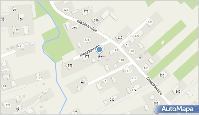 Maszkienice, Maszkienice, 375, mapa Maszkienice