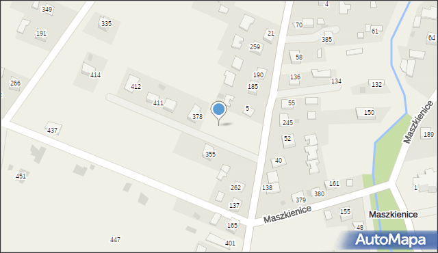 Maszkienice, Maszkienice, 409, mapa Maszkienice