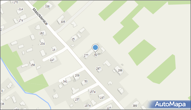 Maszkienice, Maszkienice, 62, mapa Maszkienice