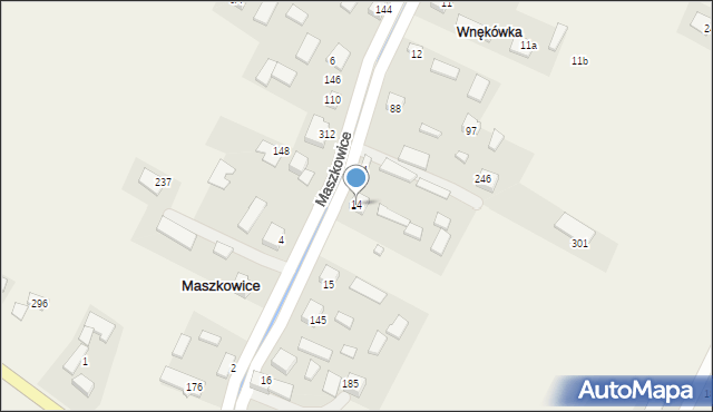 Maszkowice, Maszkowice, 14, mapa Maszkowice