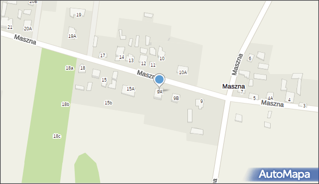 Maszna, Maszna, 9A, mapa Maszna