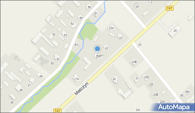 Matczyn, Matczyn, 22A, mapa Matczyn