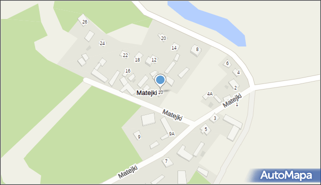 Matejki, Matejki, 10, mapa Matejki