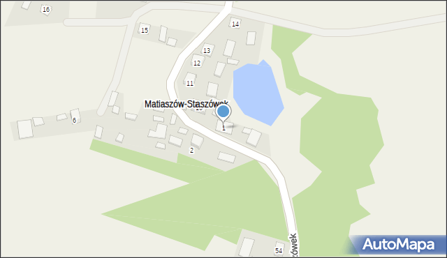 Matiaszów, Matiaszów-Staszówek, 1, mapa Matiaszów