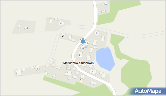 Matiaszów, Matiaszów-Staszówek, 12, mapa Matiaszów