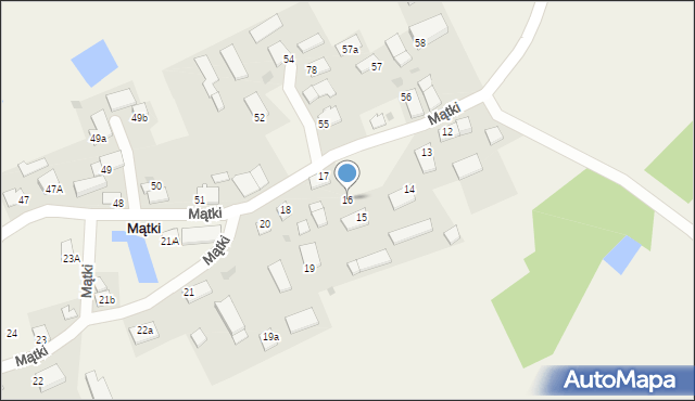 Mątki, Mątki, 16, mapa Mątki