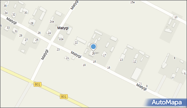 Matygi, Matygi, 20, mapa Matygi