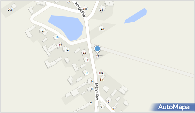 Matyldów, Matyldów, 13, mapa Matyldów