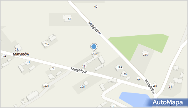 Matyldów, Matyldów, 20A, mapa Matyldów
