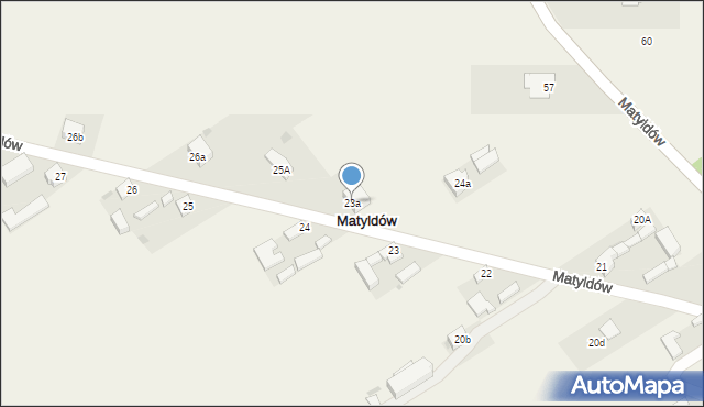 Matyldów, Matyldów, 23a, mapa Matyldów