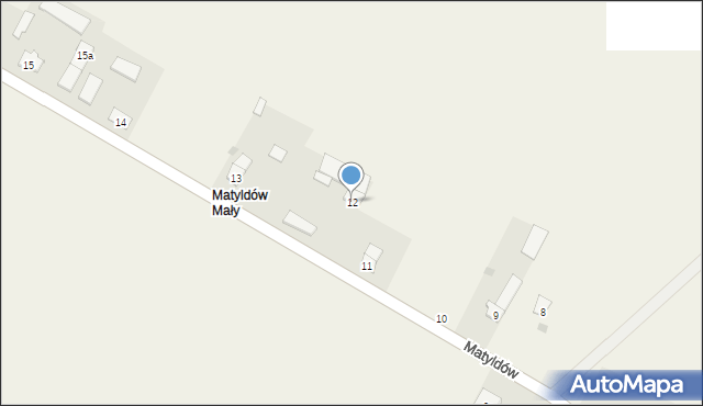 Matyldów, Matyldów, 12, mapa Matyldów