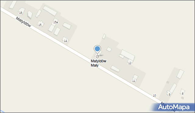 Matyldów, Matyldów, 13, mapa Matyldów