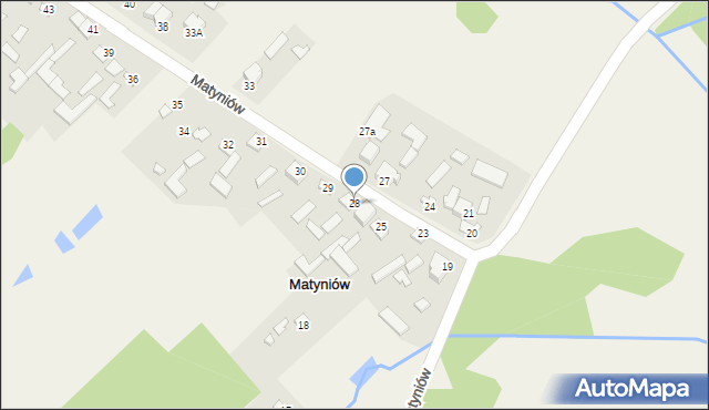 Matyniów, Matyniów, 28, mapa Matyniów