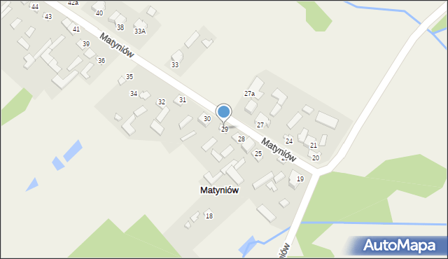 Matyniów, Matyniów, 29, mapa Matyniów