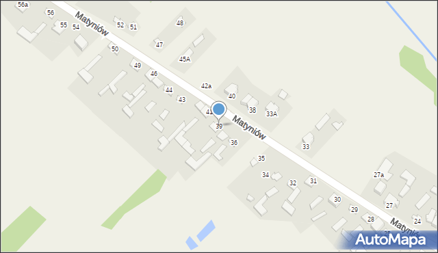 Matyniów, Matyniów, 39, mapa Matyniów