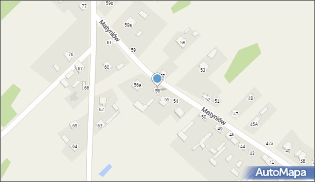 Matyniów, Matyniów, 56, mapa Matyniów