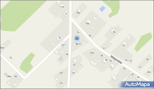Matyniów, Matyniów, 60, mapa Matyniów