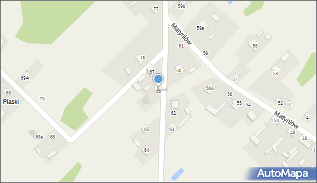 Matyniów, Matyniów, 66, mapa Matyniów