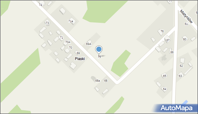 Matyniów, Matyniów, 75, mapa Matyniów