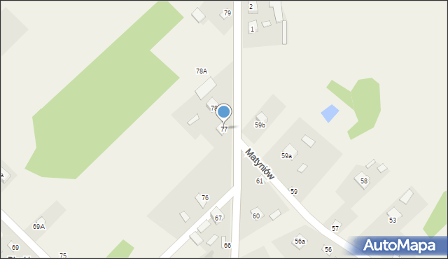Matyniów, Matyniów, 77, mapa Matyniów