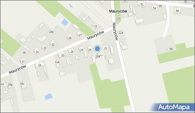 Mauryców, Mauryców, 24a, mapa Mauryców