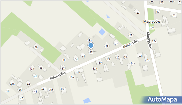 Mauryców, Mauryców, 32, mapa Mauryców